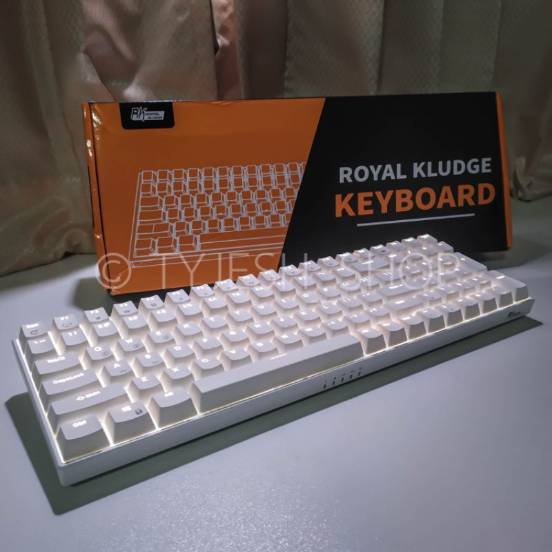 [มือสอง พร้อมส่ง] Royal Kludge RK860/RK100 Bluetooth / White lit / Hotswap / Brown SW / Mechanical K