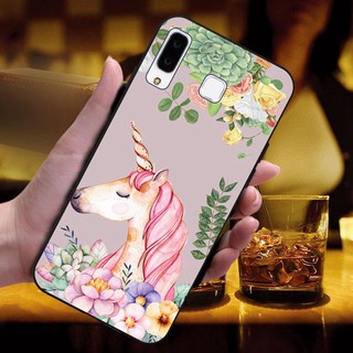 เคสสำหรับ Samsung Galaxy A 9 Star / A8 Star Flower Horse เคสซิลิโคน