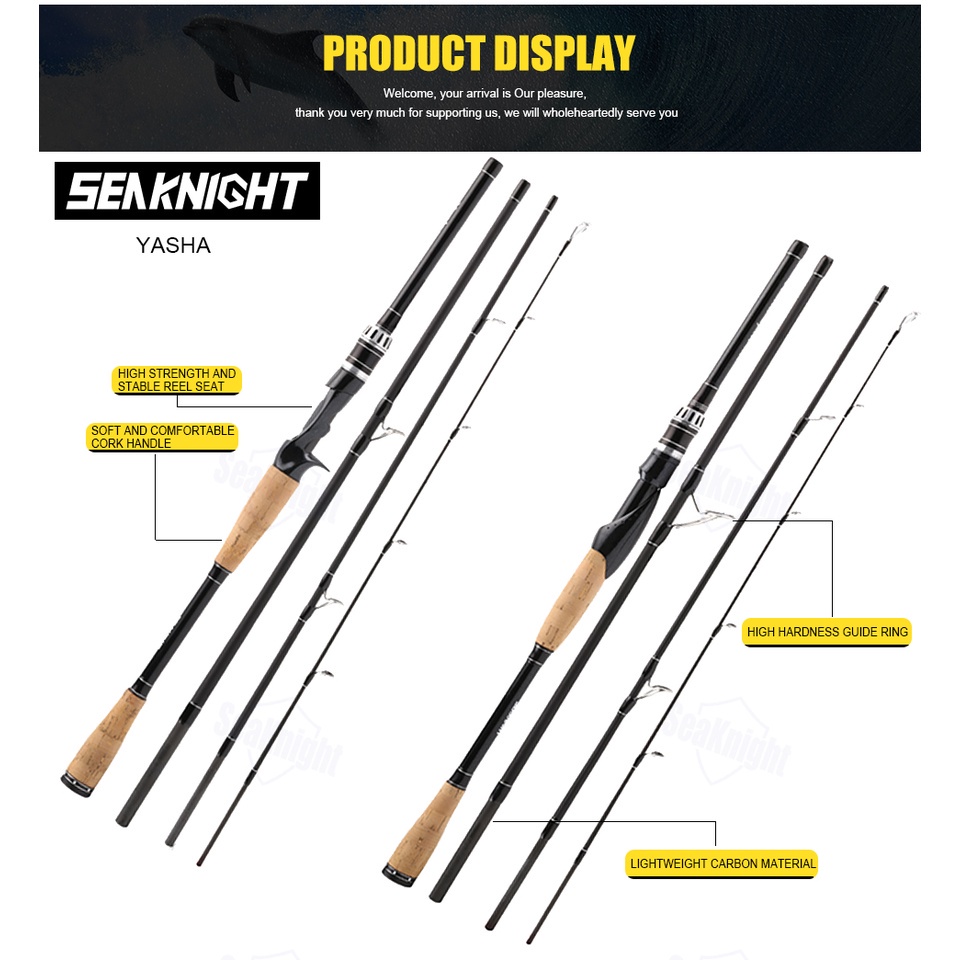 SeaKnight Brand YASHA Series 4 Sections Fishing Rod 2.1M 2.4M 2.7M 3.0M  Carbon SpinningCasting Travel Rod 10-30g Fishin - znvmz3ke1z - ThaiPick