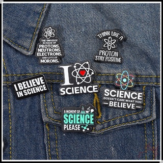 ★ I Believe In Science - Think Like A Proton Stay เข็มกลัดบวก ★ เข็มกลัดเคลือบ Doodle สําหรับติดกระเป๋าเป้สะพายหลัง 1 ชิ้น