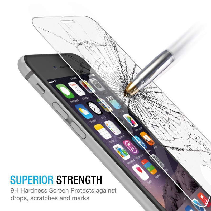 อุปกรณ์กันรอยหน้าจอ ฟิล์ม iPhone 5/5c/5s/6/6plus/6s/7/8/7plus/X tempered glass  ฟิล์ม