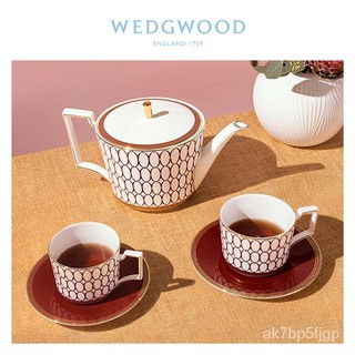 WEDGWOOD Wei Zhihuo Pink Love 1 pot 2 cups 2 saucers bone china coffee pot cups and saucers vOJt