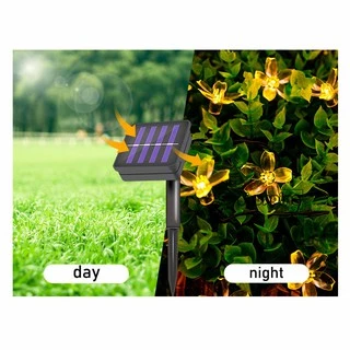 JX-30 Warm white Solar light 30 LED 8 โหมด 6.5m โคมไฟพลังงานแสงอาทิตย์สำหรับตกแต่ง