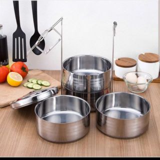 KITCHENWARE_NUMBER1 [พร้อมส่ง] ปิ่นโตเก็บอุณหภูมิ สแตนเลสแท้ เนื้อหนา2ชั้น