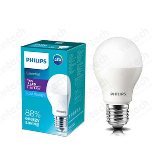 360.หลอดไฟ LED 7 วัตต์ Cool Daylight PHILIPS รุ่น ESS LEDBULB A60 E27