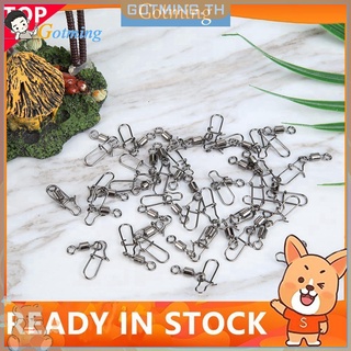 ❤HOT 50pcs Fishing Connector Pin Swivel Metal Snaps Fishhook Lure Tackle Kit