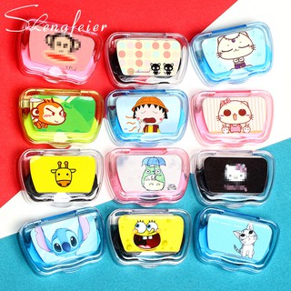 Contactlens Case ตลับคอนแทคเลนส์ลายการ์ตูนคละลาย