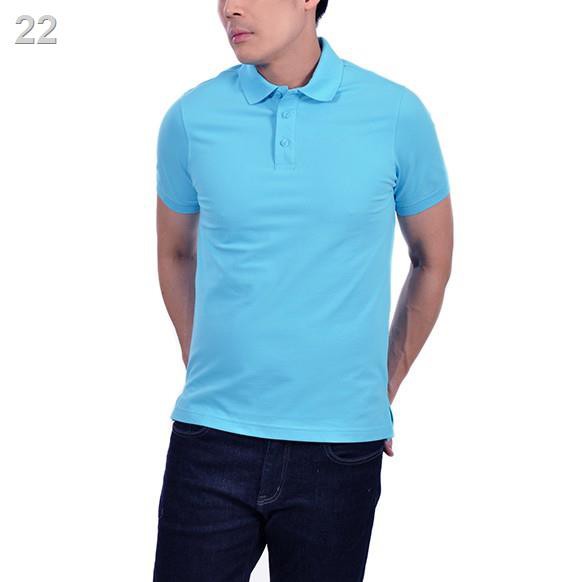 เสื้อ giordano❆◇ZENTURY MAX เสื้อโปโลชาย แขนสั้น ผ้าคอตตอนผสมสเปนเด๊กซ์ รุ่น MKP-2012 สีฟ้า น้ำเงิน 
