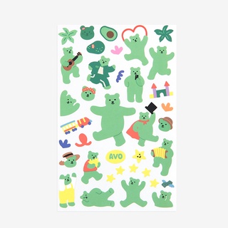 Jelly Bear Sticker - 35 Avo สติกเกอร์หมีจิ๋ว จาก Dailylike ลิขสิทธิ์แท้