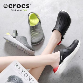 Crocs รองเท้าแตะแฟชั่นผู้ชายและผู้หญิงรองเท้าลำลองรองเท้าชายหาดกลางแจ้ง