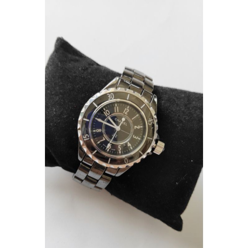 นาฬิกาแบรนด์เนมchanel รุ่น J12หน้าปัดสีดำ สายเซรามิกสีดำ เกรดมิลเลอร์ สวยหรูดูดี