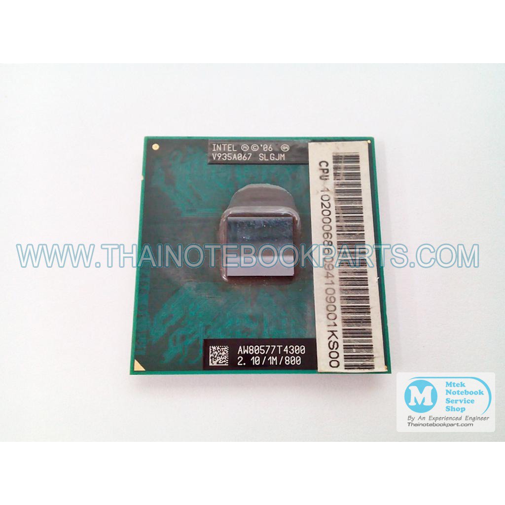 ซีพียูโน๊ตบุ๊ค Intel Pentium Dual-Core CPU Processor T4300 2.1GHz/1MB ...