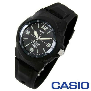 Win Watch shop นาฬิกา Casio รุ่น MW600F1A นาฬิกาข้อมือผู้ชายสายเรซิ่น สีดำ หน้าปัดสีดำ ,กันน้ำ 100 เมตร