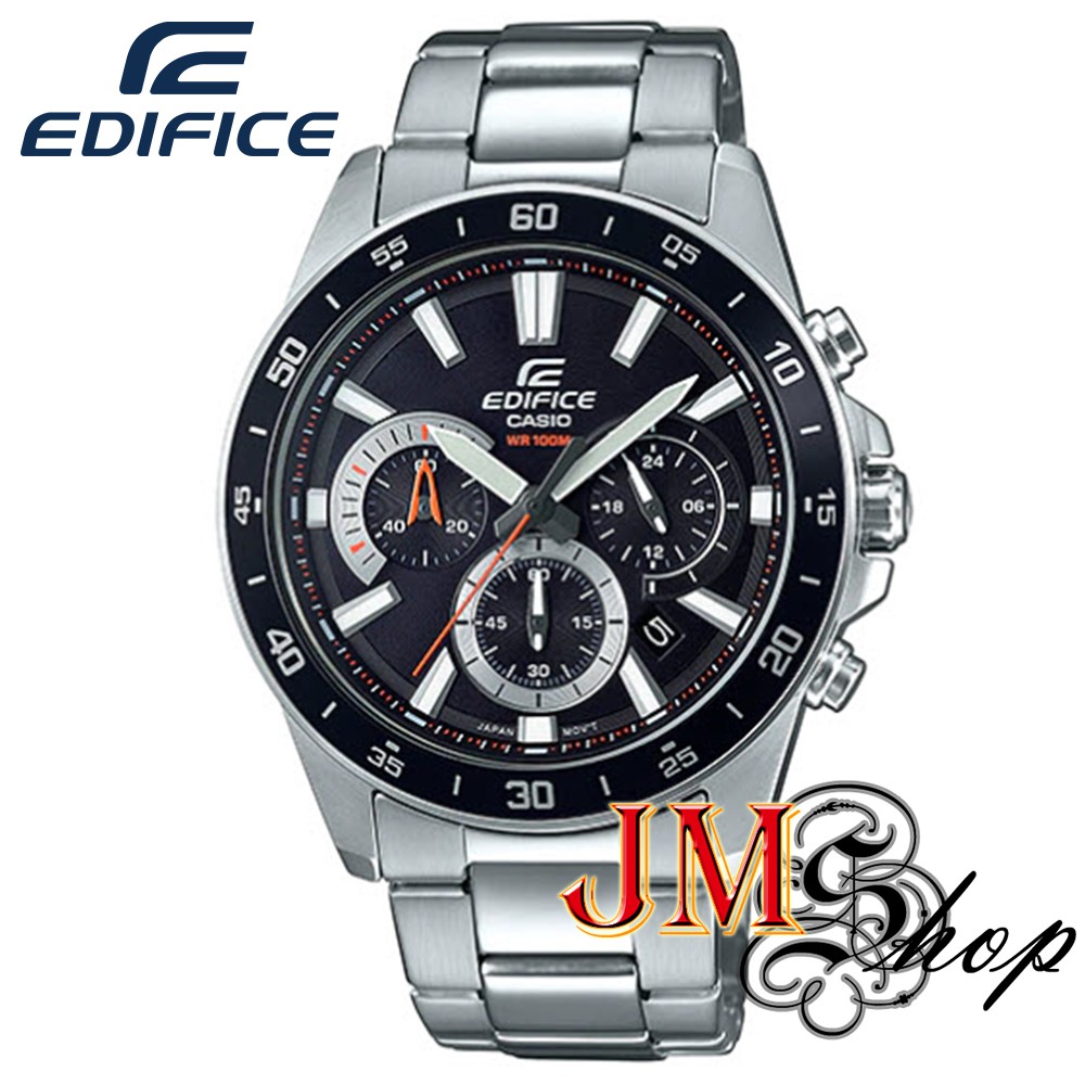 Casio Edifice นาฬิกาข้อมือผู้ชาย สายสแตนเลส รุ่น EFV-570D-1AVUDF (Black)
