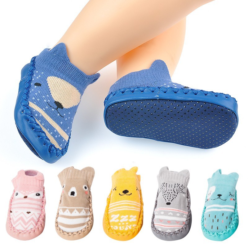 พร้อมส่ง!! รองเท้าเด็กหัดเดิน ลายน่ารัก รองเท้ากันลื่น ผ้านิ่มยืดแบบถุงเท้า สำหรับA41