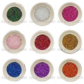 ลูกปัดเม็ดทรายแบบใสสายรุ้ง ลูกปัดใสสายรุ้ง ขนาด 4 มิล 20g/ห่อ ลูกปัด DIY อุปกรณ์ร้อยลูกปัด อุปกรณ์ร้อยสร้อยข้อมือ