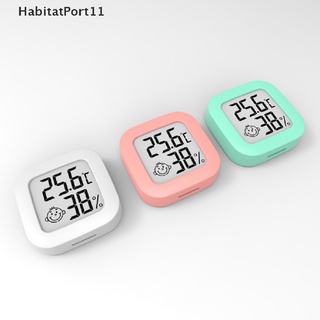 Habitatport เครื่องวัดอุณหภูมิความชื้นดิจิทัล หน้าจอ LCD ขนาดเล็ก