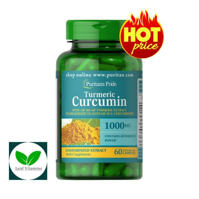Healthy Food ❤Puritan's Pride Turmeric Curcumin 1000 mg / 60 Capsules✬