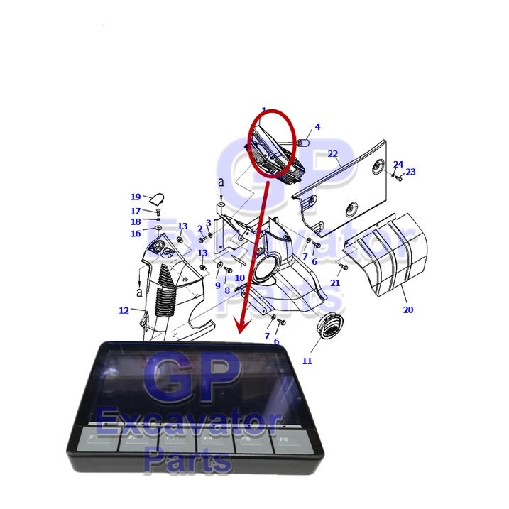 PC200-8 / PC210-8 / PC120-8 / PC300-8 HYDRAULIC EXCAVATOR MONITOR หน้าจอ LCD