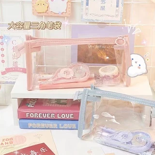 [ CiCNOV40 ลด 20% /ลูกค้าใหม่ 1฿ เท่านั้น!!!]🔥พร้อมส่ง🔥กระเป๋า PVC ใส กระเป๋าเครื่องเขียน ใส่เครื่องสำอางค์