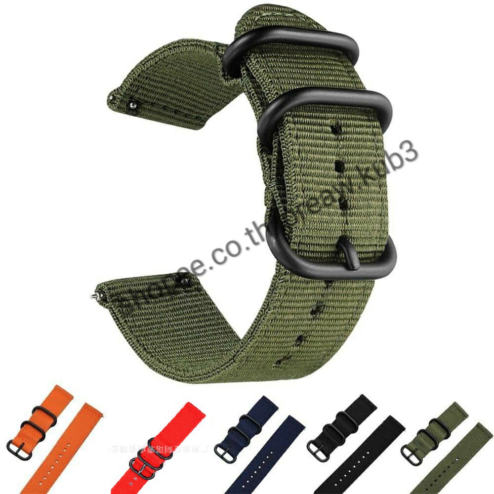 สายผ้า nato  ขนาด 20,22 มม. สำหรับ GTS 4 mini , Bip 3 , Bip lite , Bip S , Bip U , GTS , GTS 2 , GTS 3 , Pace , stratos
