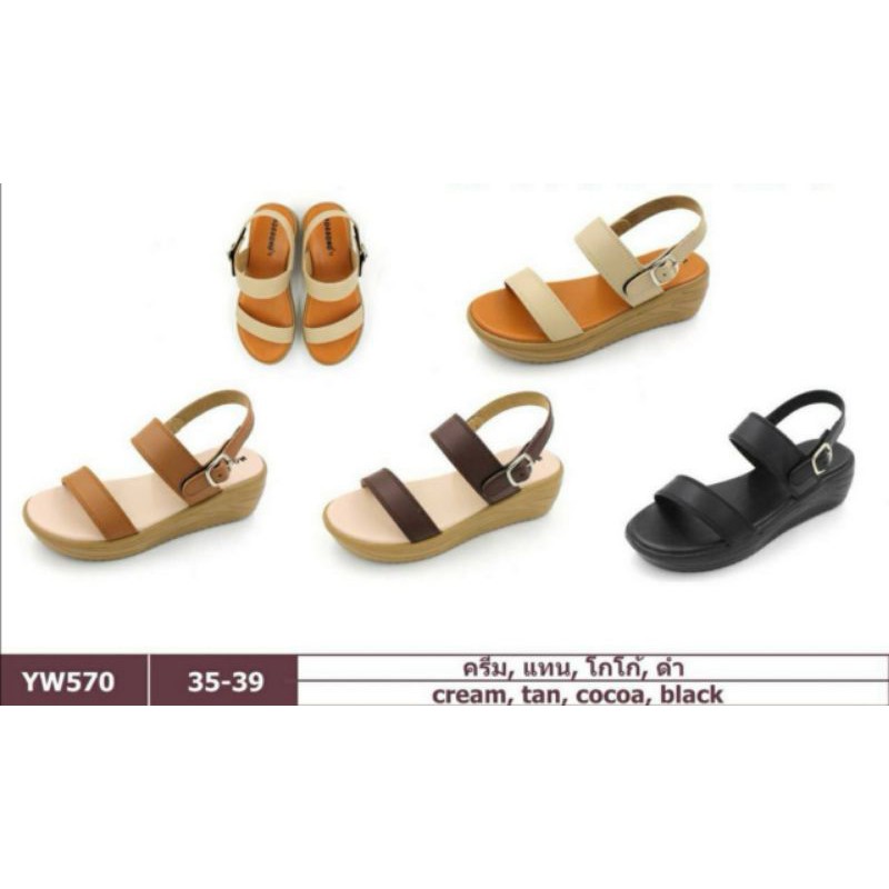 Mossono.by Kito รองเท้ารัดส้นผู้หญิงส้นตึก​ เบอร์35-39 YW570