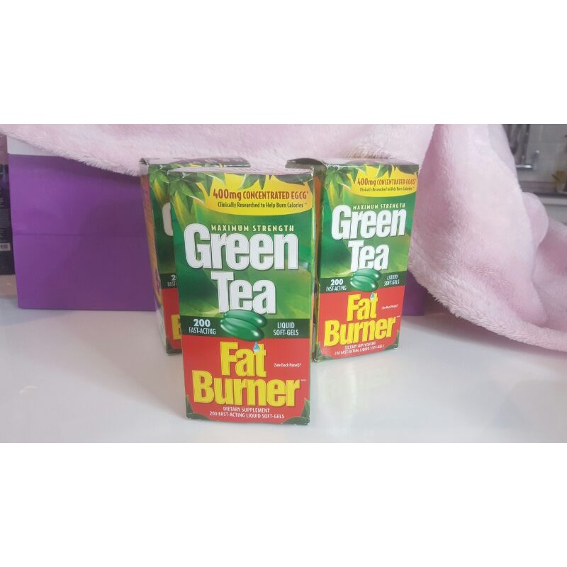 พร้อมส่งGreen Tea Fat Burner 200 Liquid SoftGels สารสกัดชาเขียว ลด