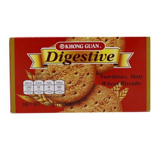 Khong Guan Digestive Biscuits 200g  คงหงวนไดเจสทีพบิสกิตธัญพืช 200กรัม แพ็ค 2 ชิ้น