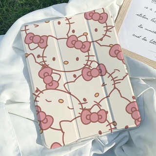 ฝาครอบป้องกัน Compatible For iPad10.2 gen7/8 เคสไอแพด เคสไอแพด Air3 10.5 Kitty แมวสีชมพู สวัสดีคิตตี้ น่ารักค่ะ เคสไอแพด  ฝาครอบป้องกัน gen9 Pro11 2021 Air4