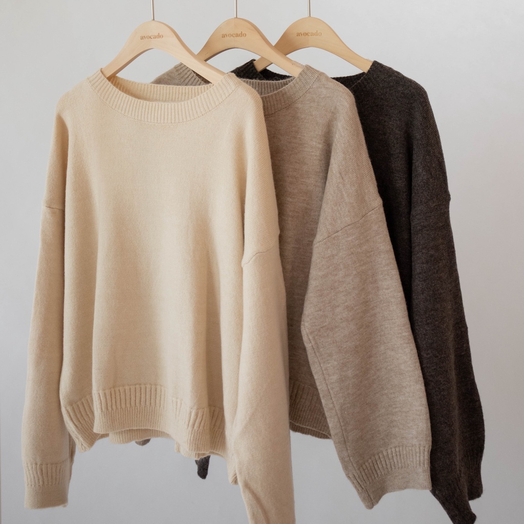 avo milo malt sweatersize เสื้อสเวตเตอร์ ไหมพรม แขนยาวผ้านุ่น