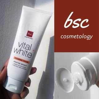 BSC VITAL WHITE DOUBLE CLEANSING FOAM แพคคู่ โฟมล้างหน้าฟองโฟมนุ่มละมุนดุจวิปครีม ช่วยทำความสะอาดสิ่งสกปรกบนใบหน้า
