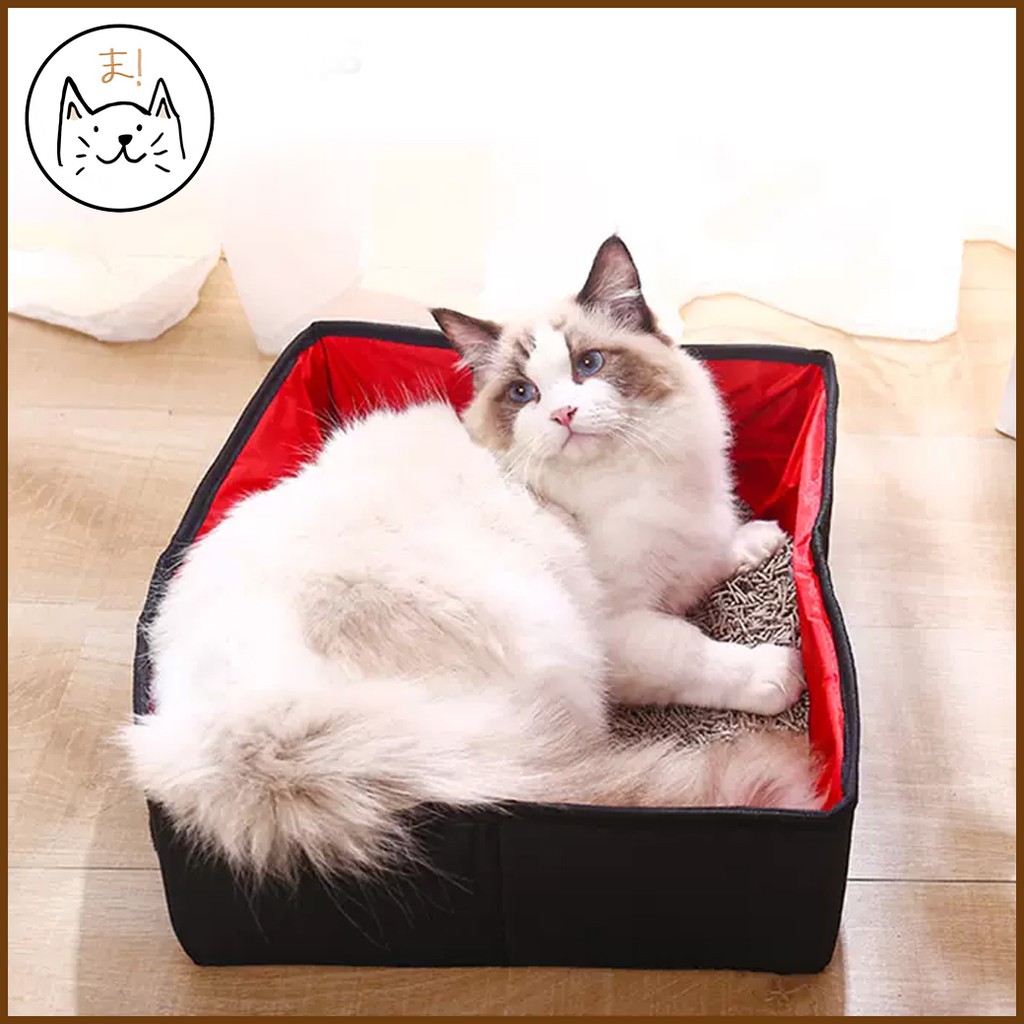 KUMAま ห้องน้ำแมวพกพา ขนาด L/XL ห้องน้ำแมว ถาดทรายแมว พับได้ กระบะทรายแมวพกพา พับเก็บง่าย กระบะทรายแมว กระบะทรายแมวพับได้ - รูปที่ 4