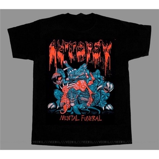 คอตต้อนคอกลมขายดี เสื้อยืดลําลอง แขนสั้น พิมพ์ลาย AUTOPSY MENTAL FUNERAL91 คุณภาพสูง AMfodi55PFiicp20S-5XL