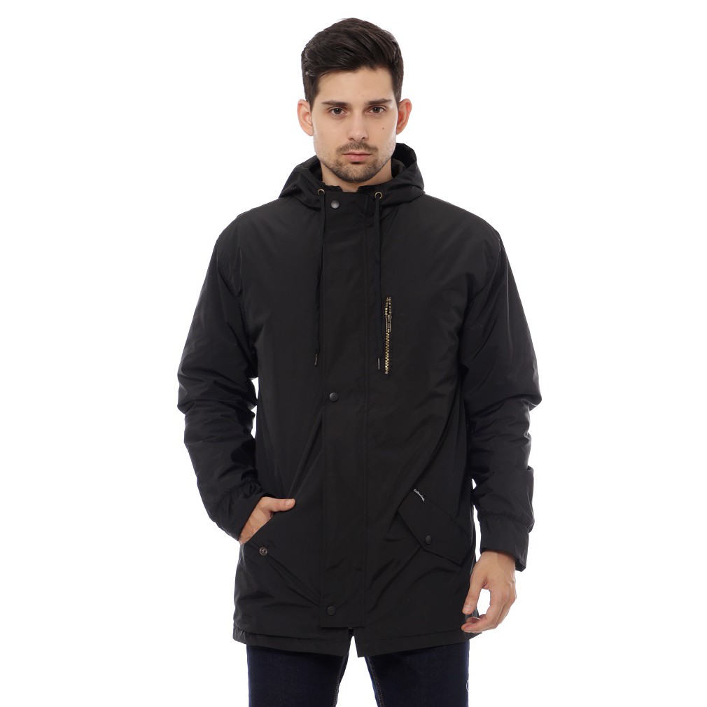 Hitam Black Gryson Mens Cottonology Parka