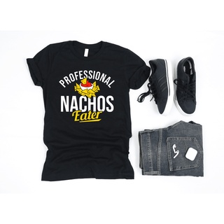 กระหน่ํา เสื้อยืดลําลอง แขนสั้น พิมพ์ลาย Nachos Eater Love Gift Nacho Lover Gifts ADekfn80NHcbcj17S-5XL