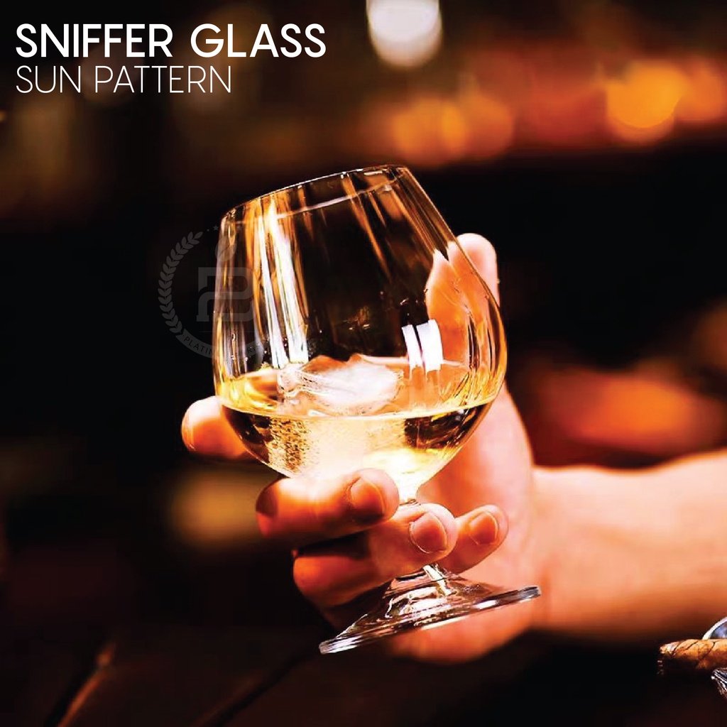 Cognac Glass Brandy 440ml คริสตัล Bourbon วิสกี้ Libbey Snifter แก้วเท้า