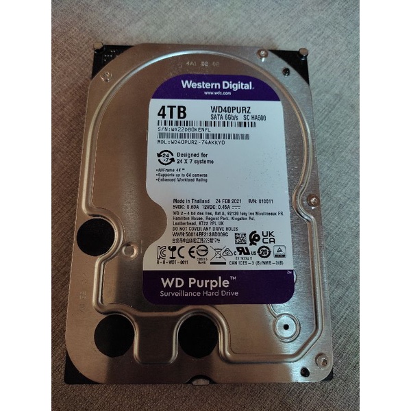 HDD 4TB Western WD40PURZ
