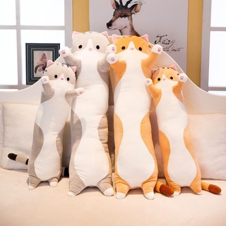 【พร้อมส่ง】หมอนตุ๊กตานุ่ม รูปแมวยาว สําหรับตกแต่งบ้าน