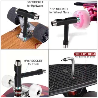 Skateboard เครื่องมือ Tool 9/13/14mm สำหรับสเก็ตบอร์ด ตัวเดียวจบครบทุกเบอร์ ที่ต้องใช้ปรับจูนตอนเล่น