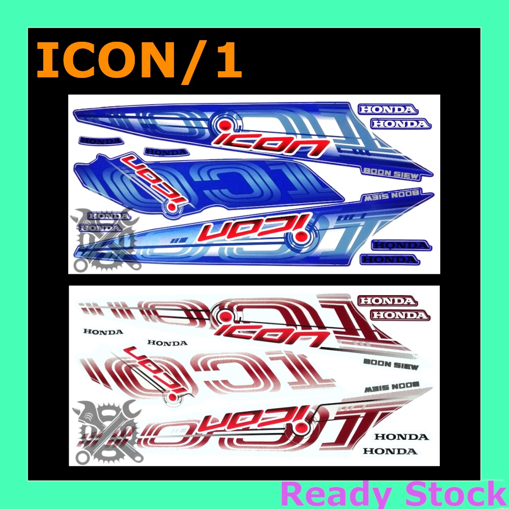 Honda Icon Model 1 Sticker Body Stripe Scooter Strike Icon/1 Motor Icon (1)