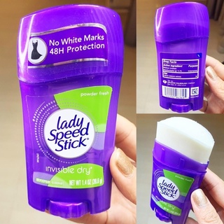 ✅พร้อมส่ง✅ Lady speed stick โรลออนระงับกลิ่นกายสำหรับคุณผู้หญิง ผลิตในประเทศ USA ขนาด 2.3 Oz(65g)