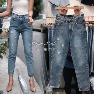 JH1744#,ยีนส์ทรงบอยมีS-XL#jeans house