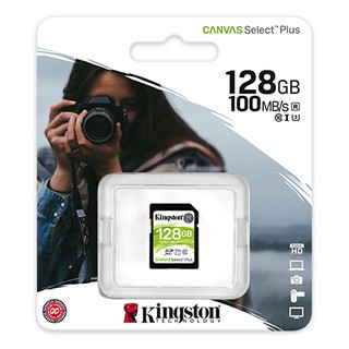 KINGSTON SD Card Canvas Select Plus 128GB Class10 อ่าน 100MB/s ( SDS2/128GB )