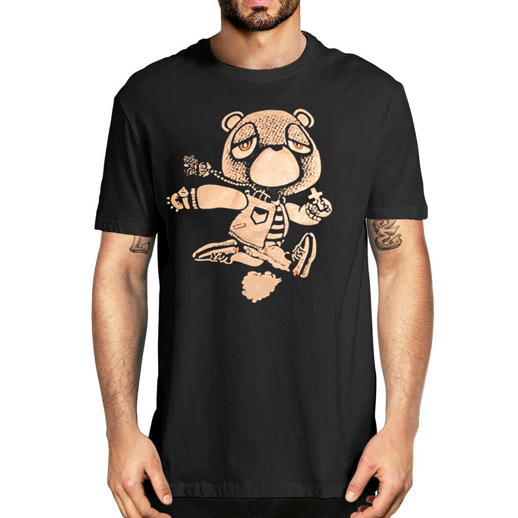 [S-5XL]เสื้อยืดคอกลม พิมพ์ลายหมี Tan Kanye West Bear Late สําหรับ Yeezy Boost 350 V2