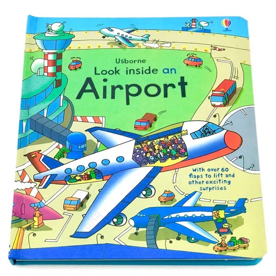 หนังสือ Usborne Look Inside : Airport (Boardbook กระดาษแข็งทั้งเล่ม แบบ Flip-a-Flap)