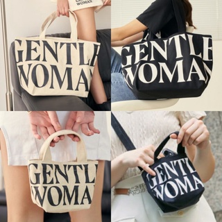 (พร้อมส่ง)GENTLEWOMEN CANVAS TOTE BAG : MICRO CANVAS TOTE (BLACK and WHITE)