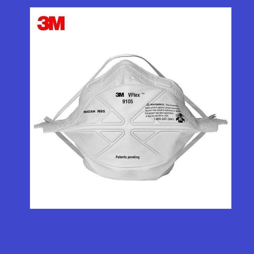 3M-9105 N95 VFLEX   หน้ากากกันฝุ่นPM2.5พับได้ (50ชิ้น)