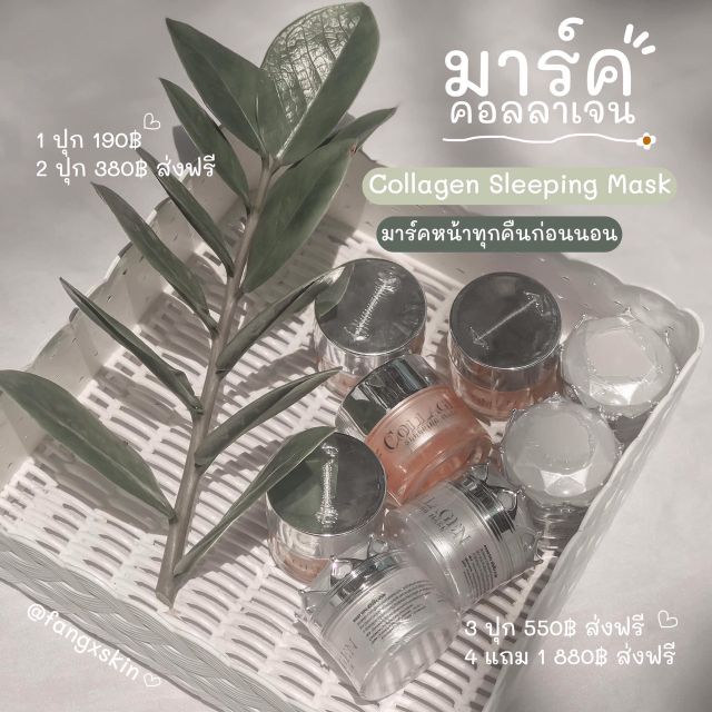 Z-QUEEN COLLAGEN  SLEEPLING MASK
ครีม 7กรัม ของแท้มีบัตรตัวแทน