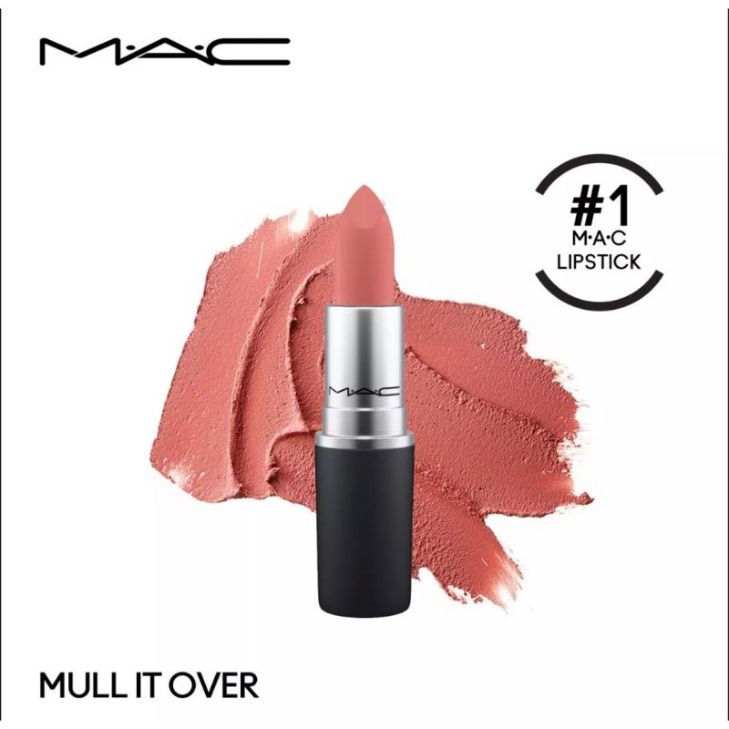 ✨ของแท้ 💯% ✨ลิปสติก MAC Powder Kiss Lipstick #314 Mull it over #930 Brickthrough Lustreglass #522 spice it up