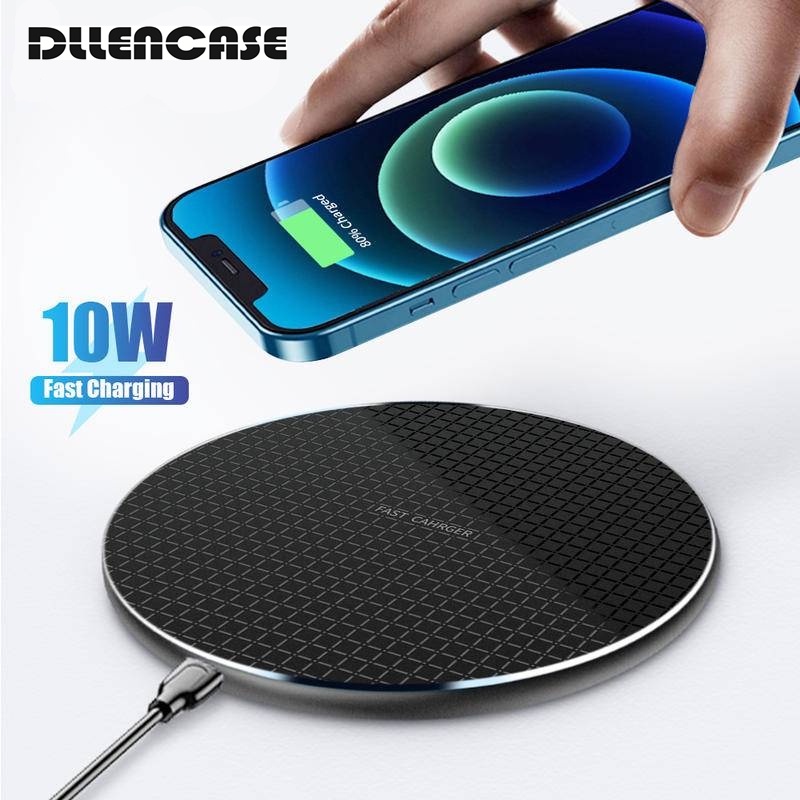 Dllencase 10w Qi Quick Wireless Charger สำหรับ Compatible For iPhone 12 Pro Max 11 XR XS โทรศัพท์ Fast Inductive Charging A022